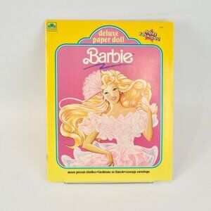 Golden Barbie Deluxe Paper Doll Uncut 1990